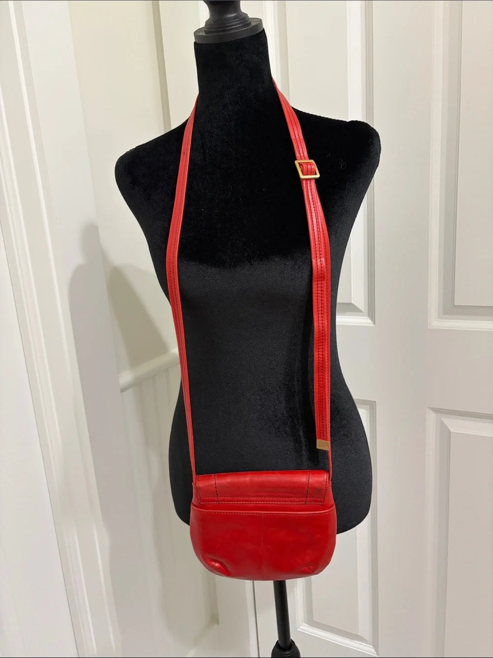 Hobo Red Leather Crossbody Bag Like New